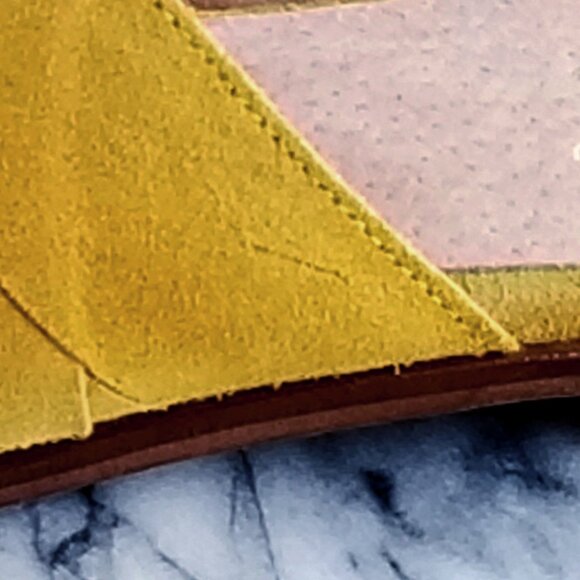 NIB Seychelles Survival Suede Woven Mules in Yellow Women Size 10 NWOT NEW! - Picture 4 of 16